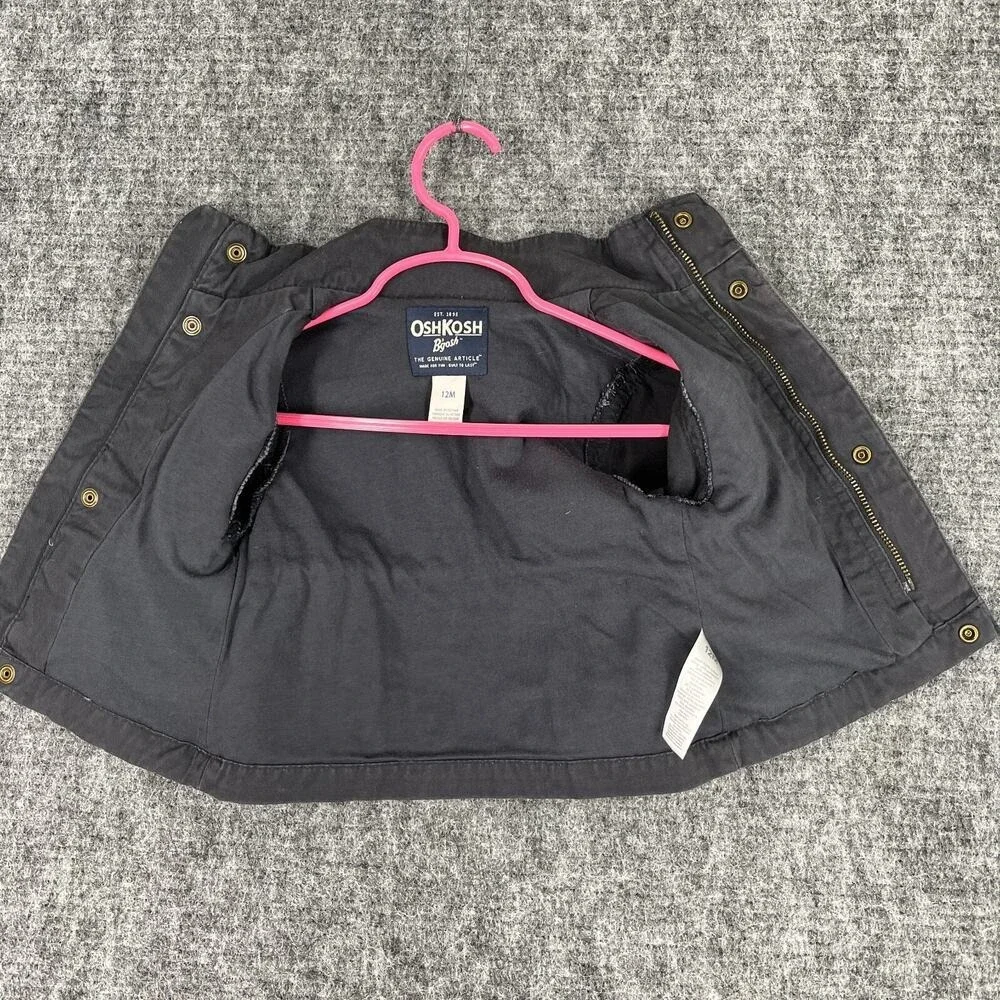 OshKosh Jacket Youth Baby 12 Months‎ Blue Utility Field Coat Outerwear